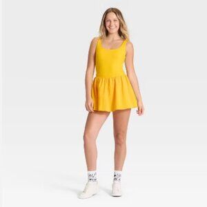 NWT Joylab Open Back Yellow Active Dress
